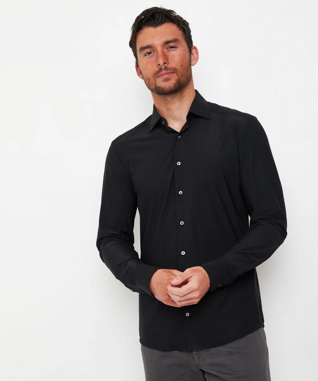 Slimline Stretch Jersey Shirt 4 Slimline Stretch Jersey Shirt - Image 2