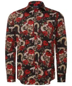 Slim Fit Skull Shirt