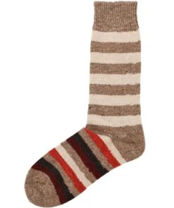 Merino Cashmere Striped Socks