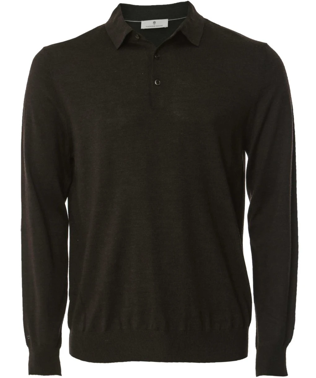 Merino Long Sleeve Polo Shirt 3 Merino Long Sleeve Polo Shirt