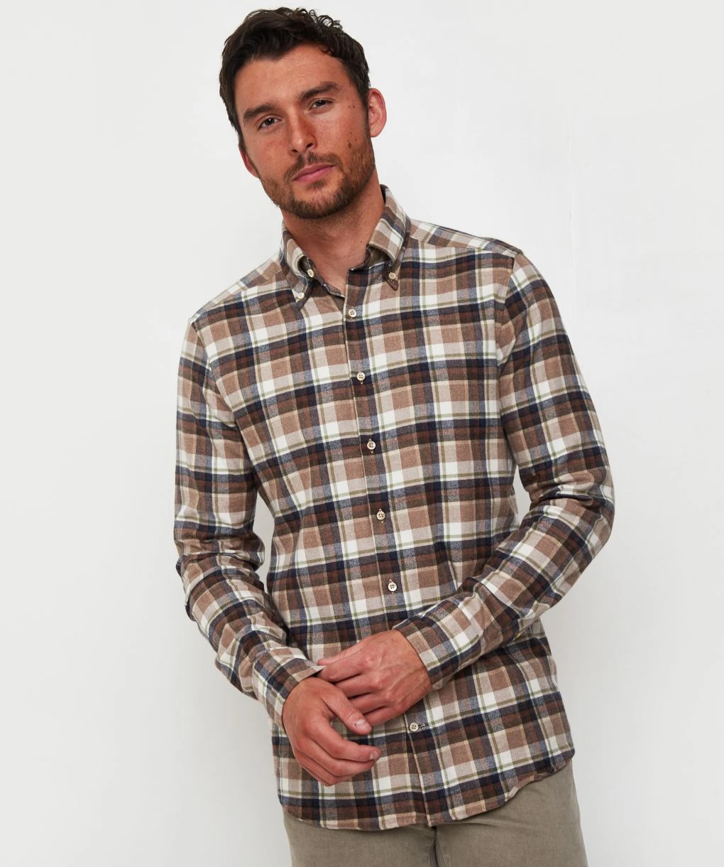 Slimline Flannel Check Shirt 4 Slimline Flannel Check Shirt - Image 2