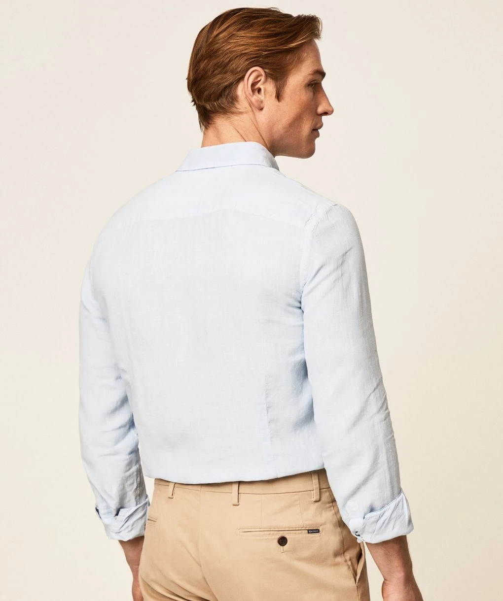 Hackett Slim Fit Linen Shirt 5 Hackett Slim Fit Linen Shirt - Image 3
