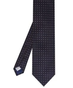 Textured Silk Geometric Print Tie