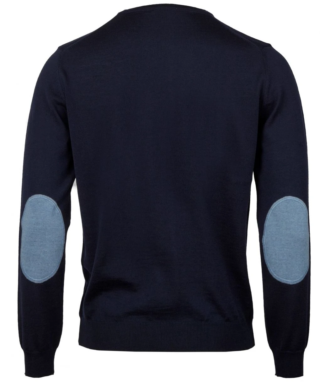 Merino Wool Elbow Patch Jumper 4 Merino Wool Elbow Patch Jumper - Image 2