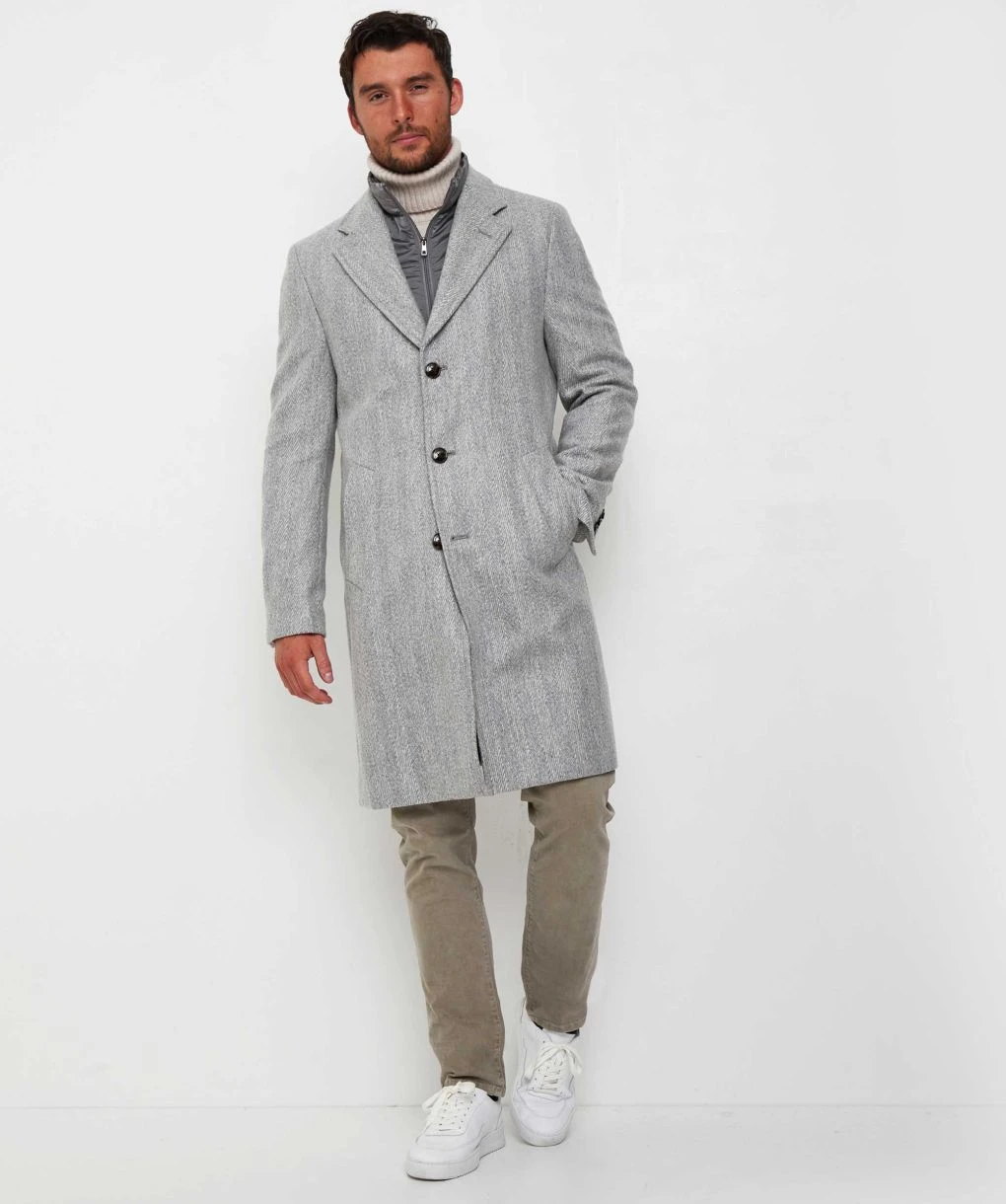 Baldessarini Herringbone Bib Overcoat 4 Baldessarini Herringbone Bib Overcoat - Image 2