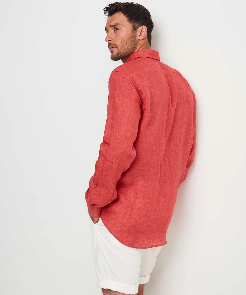 Tailored Fit Linen Roma Shirt 5 Tailored Fit Linen Roma Shirt - Image 3