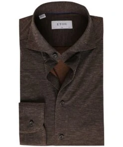 ETON Slim Fit Stretch Melange Shirt