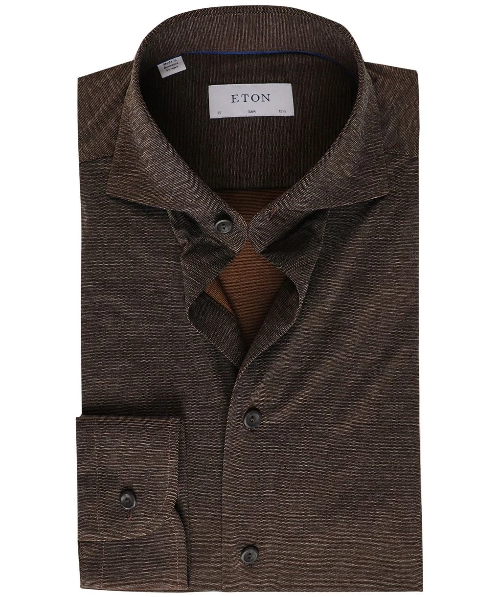 ETON Slim Fit Stretch Melange Shirt 3 ETON Slim Fit Stretch Melange Shirt