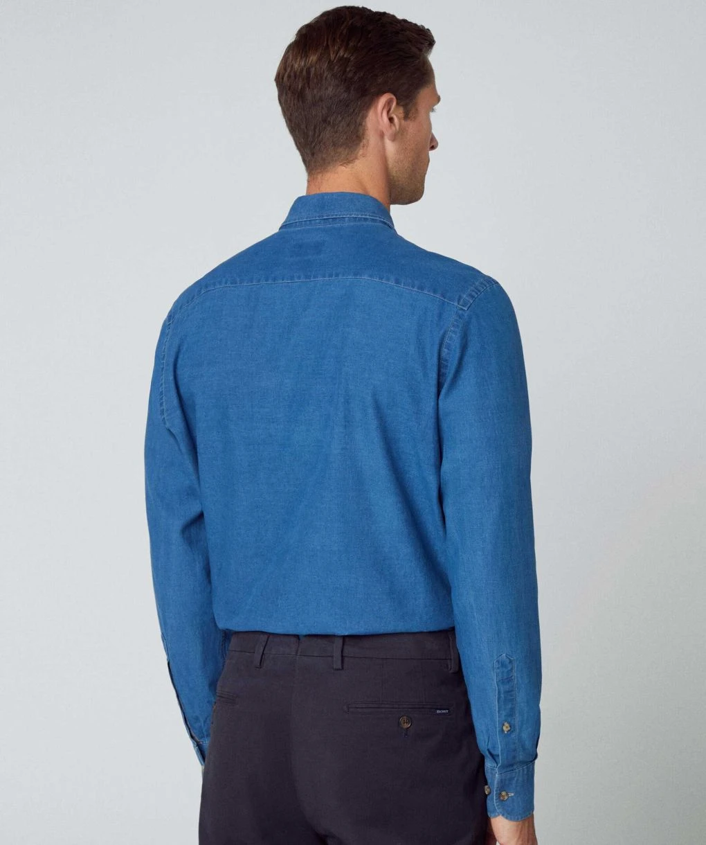 Hackett Classic Fit Denim Shirt 5 Hackett Classic Fit Denim Shirt - Image 3