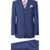 Virgin Wool Three Piece Pin Dot Suit