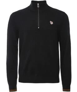 PAUL SMITH Half-Zip Zebra Jumper