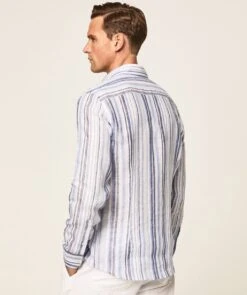 Hackett Linen Striped Shirt -Menswear Specialty Store owCUnos1BnTPcDg1CgXsMyqY6MVtOUWhaVYpJcNz