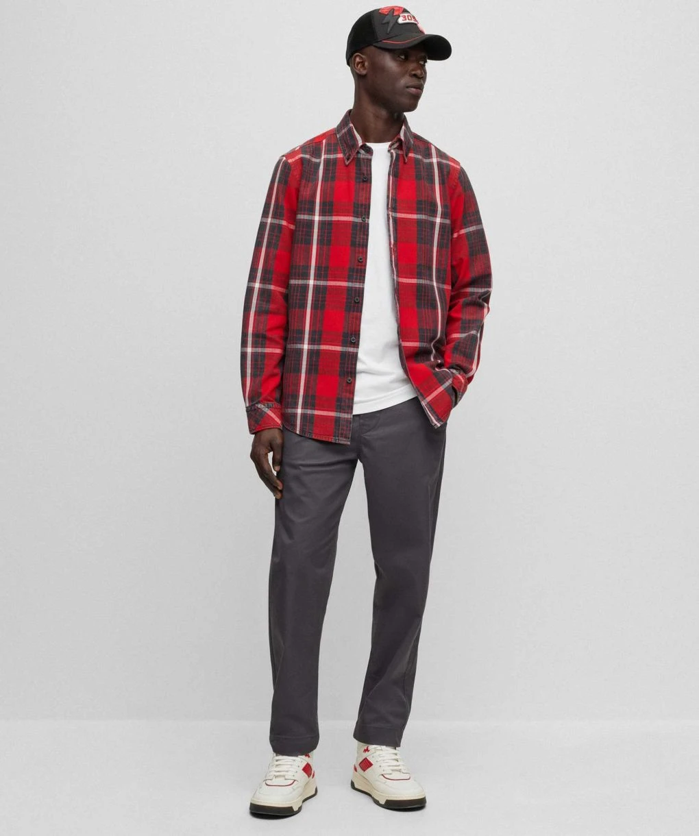 Boss Check Rickert Shirt 6 Boss Check Rickert Shirt - Image 4