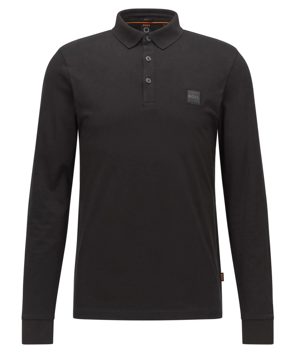 Boss Slim Fit Long Sleeve Passerby Polo Shirt 3 Boss Slim Fit Long Sleeve Passerby Polo Shirt